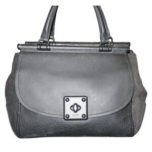 Coach 2016 Drifter Black Mixed Leather Carryall Satchel 2 Way Crossbody Handbag
